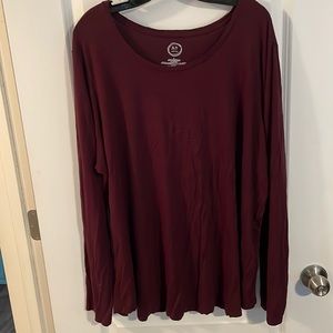 Maroon long sleeve blouse